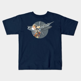 military retro pin-up Kids T-Shirt